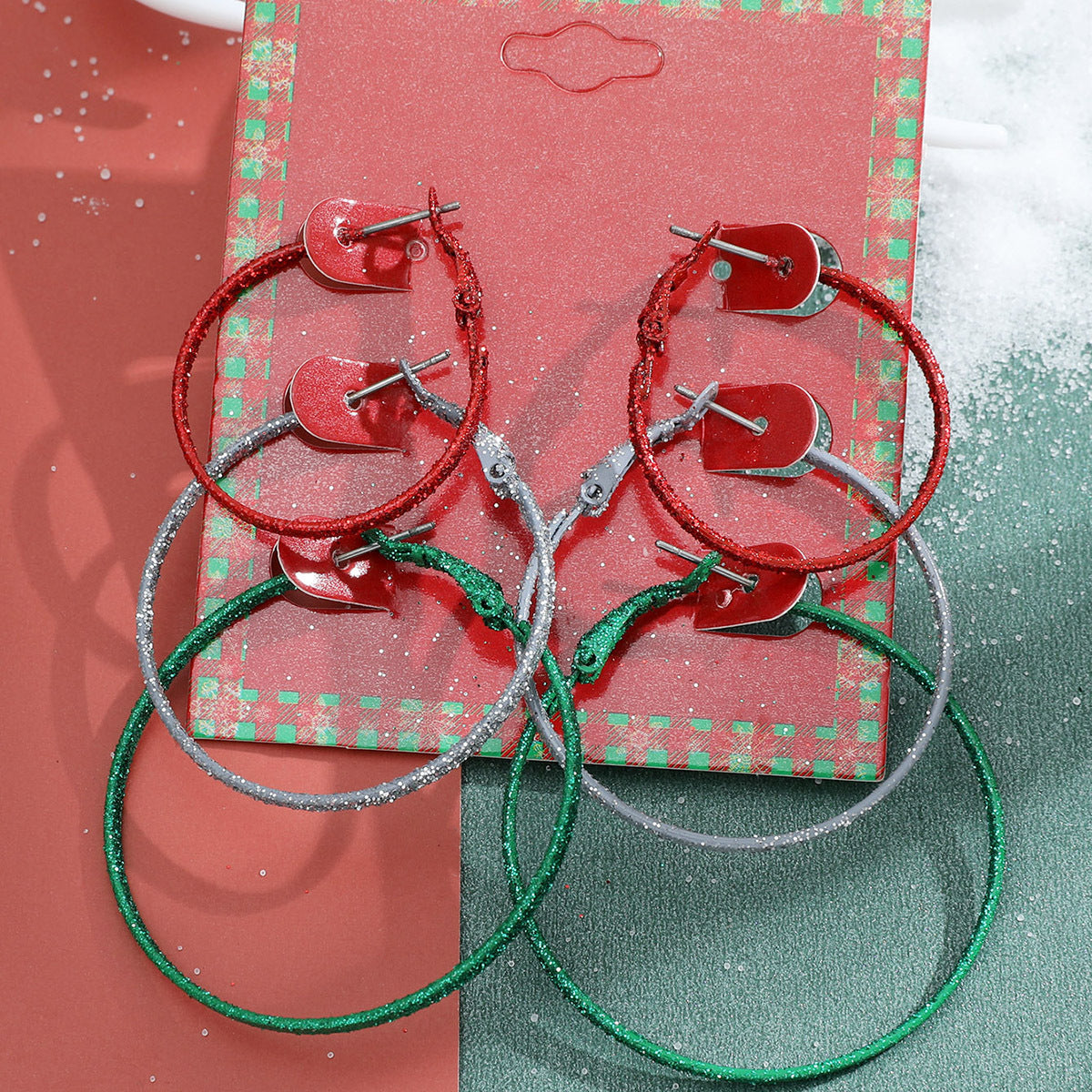 Wholesale Christmas Elk Snowflake Earrings